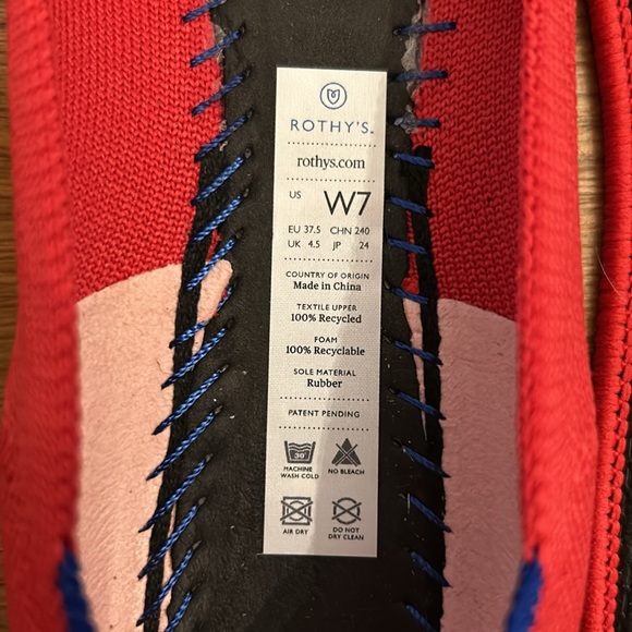 ROTHY’S- The Flat. Size 7. Red. Brand New Condition. - Picture 10 of 16
